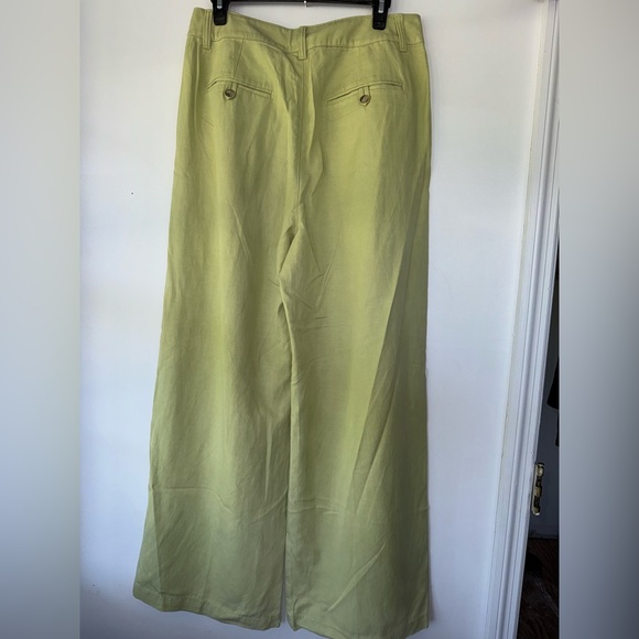 Madewell Tall Harlow Wide-Leg Pant NWT Pale Lemongrass Linen Lyocell Blend - Picture 10 of 12